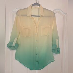 Blu Pepper sheer ombre top